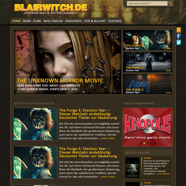 Horror Moviebase Wordpress Webdesign